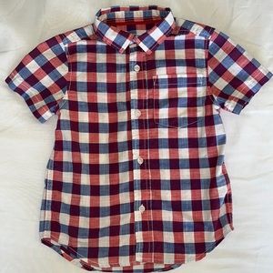 Red, White & Blue Button-Down Shirt